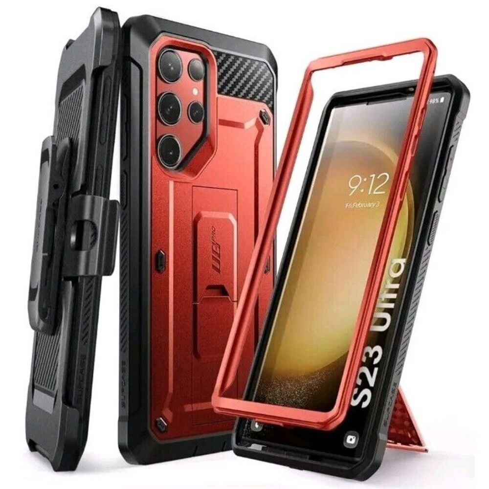 SUPCASE Military-Grade Protection Case Cover New Red Samsung Galaxy S23 Ultra 5G